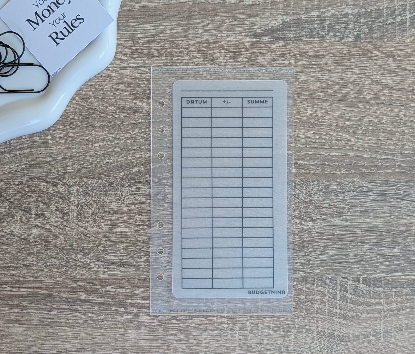Transparent Budget Tracker – Cash Stuffing Expense Tracker | Budget Binder Insert
