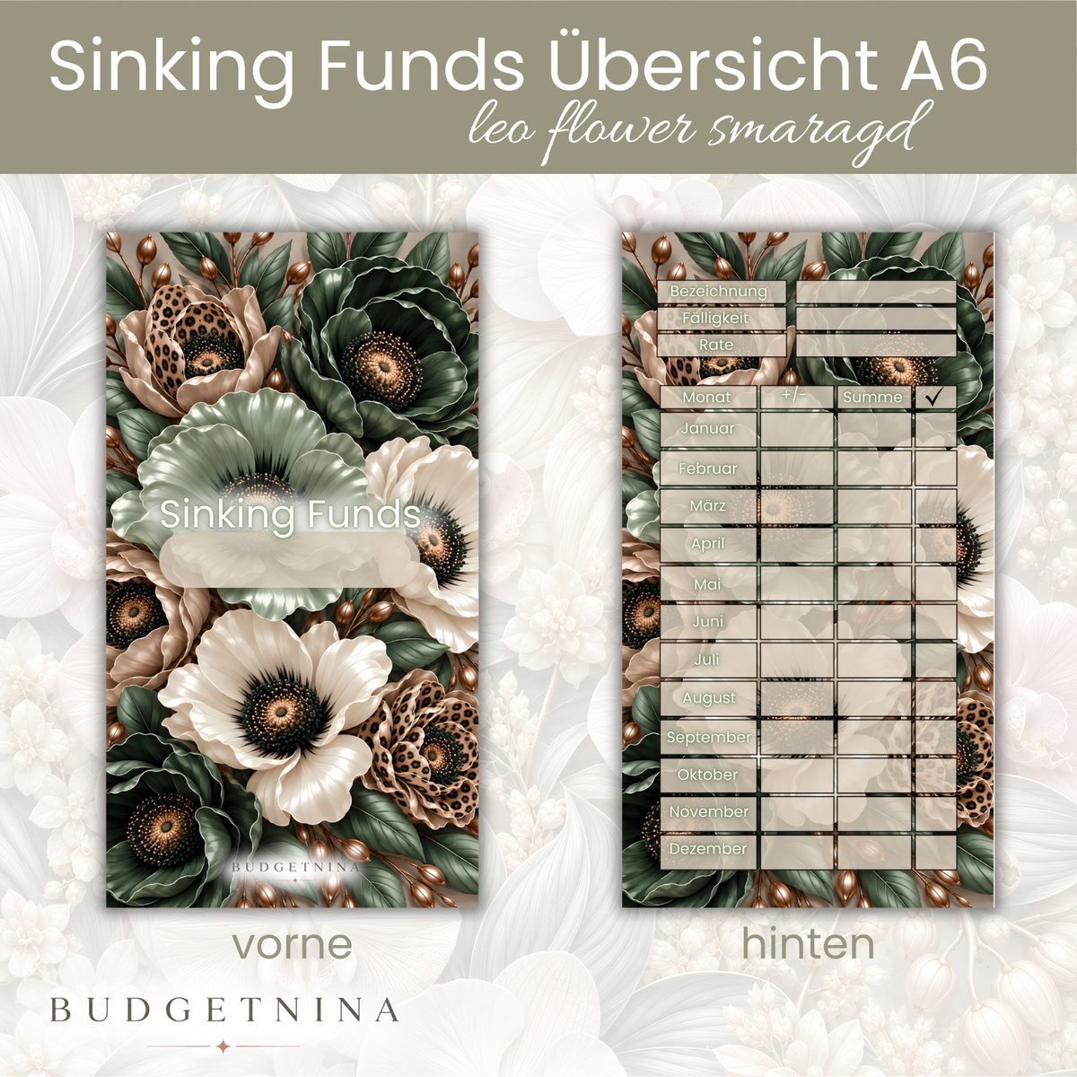 Sinking Funds Tracker A6
