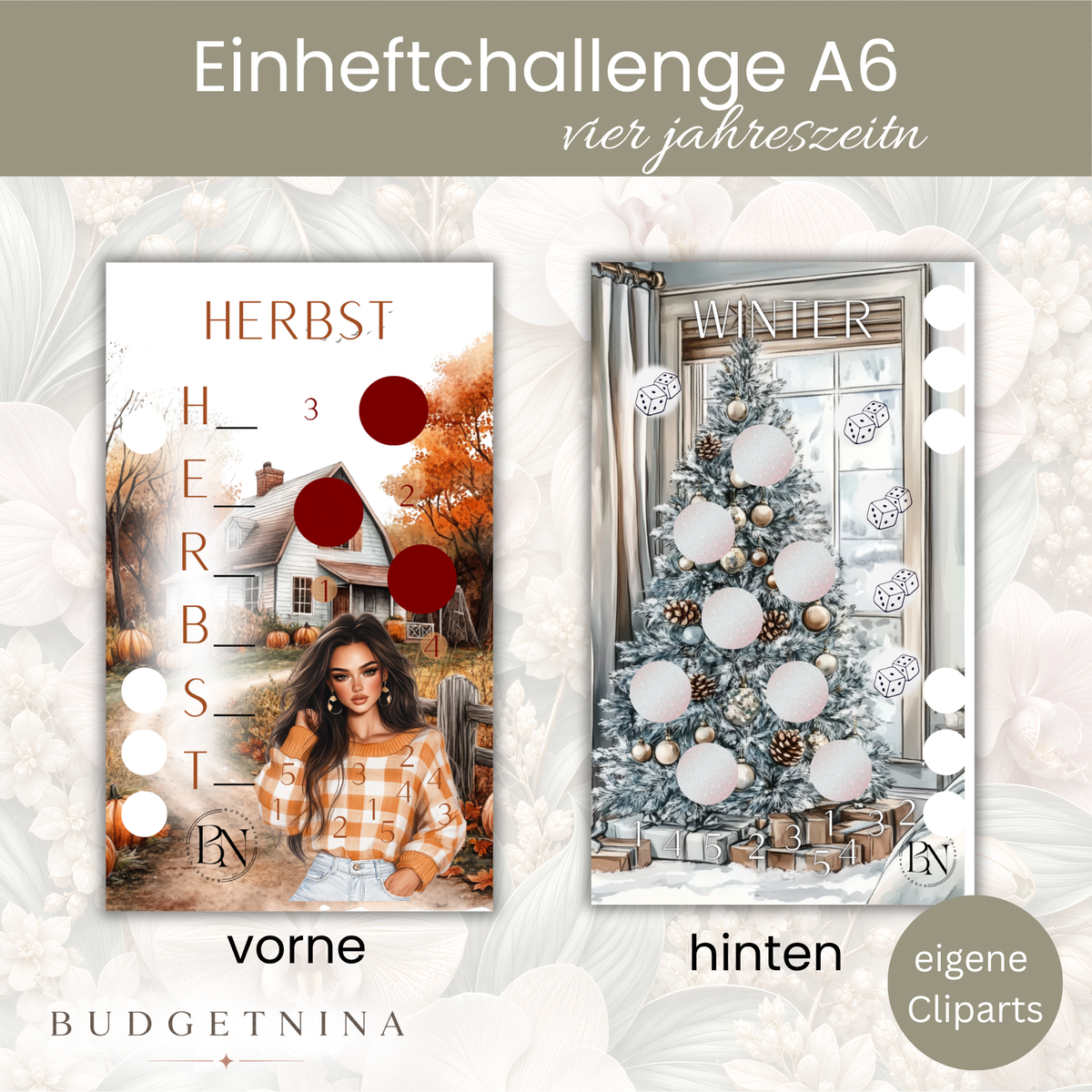 Vier Jahreszeiten Einheftchallenge inkl. Dashboard