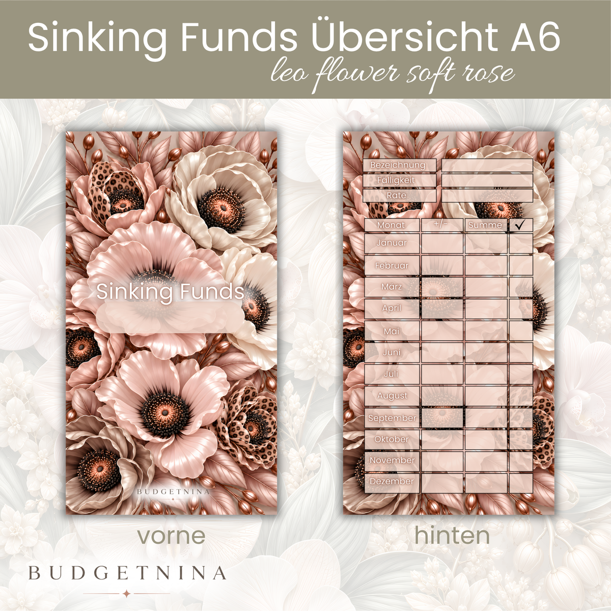 Sinking Funds Tracker A6