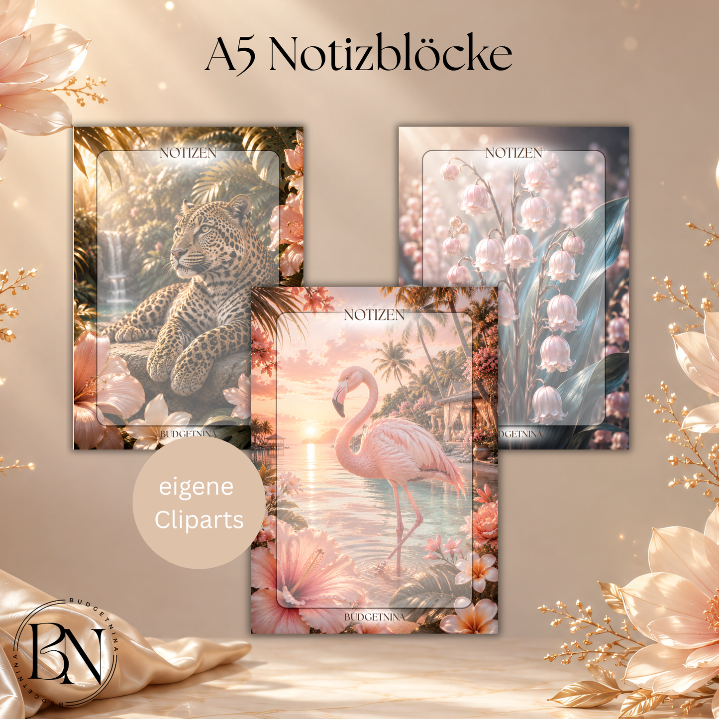 A5 Notizblock - 3 Designs