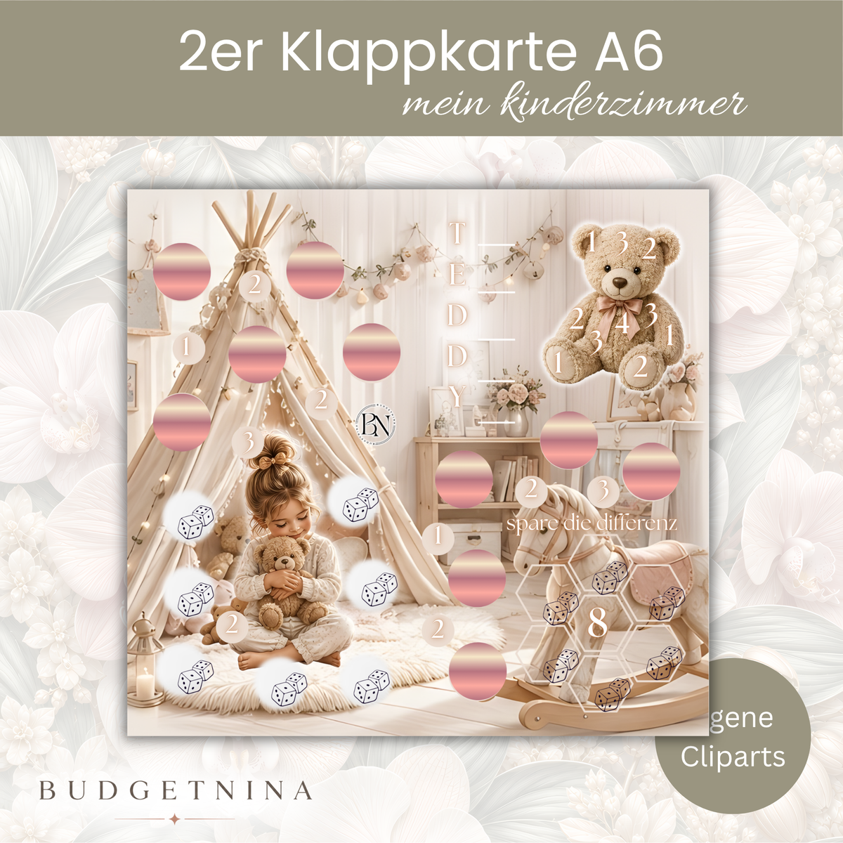 Mein Kinderzimmer - 2er Klappkarte