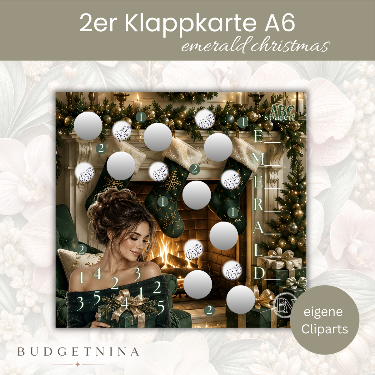 Emerald Christmas - 2er Klappkarte
