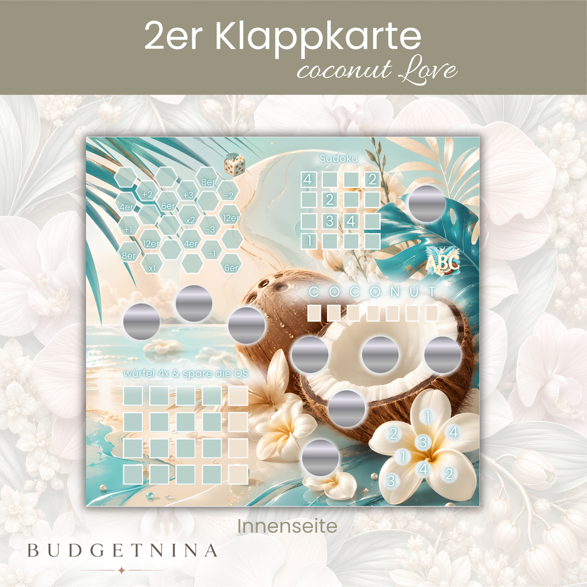 2er Klappkarte Coconut Love