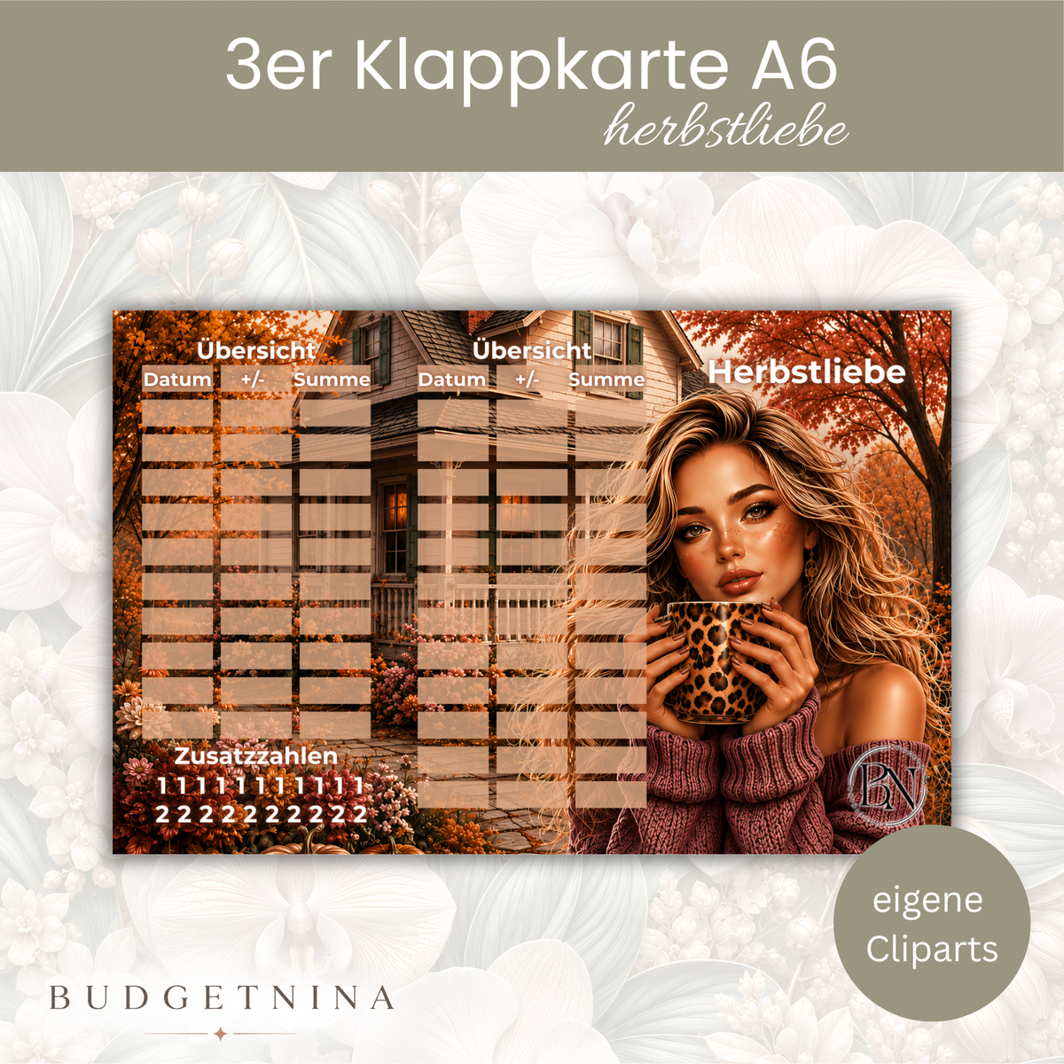 Herbstliebe - 3er Klappkarte