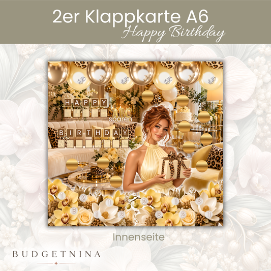 Happy Birthday - 2er Klappkarte