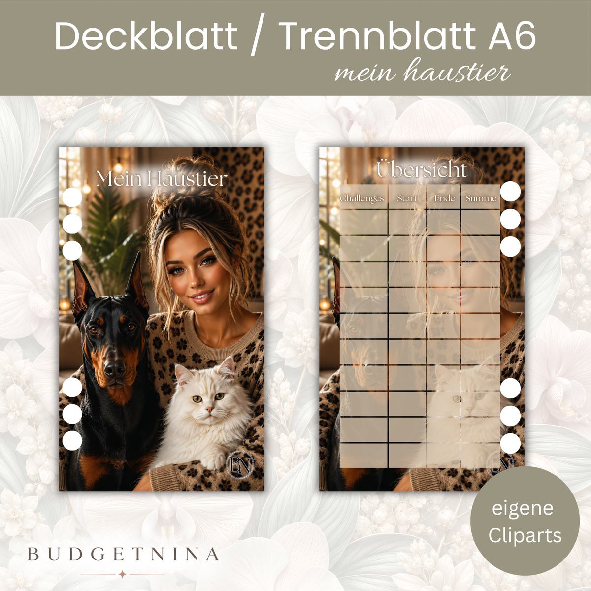 Mein Haustier Deckblatt A6