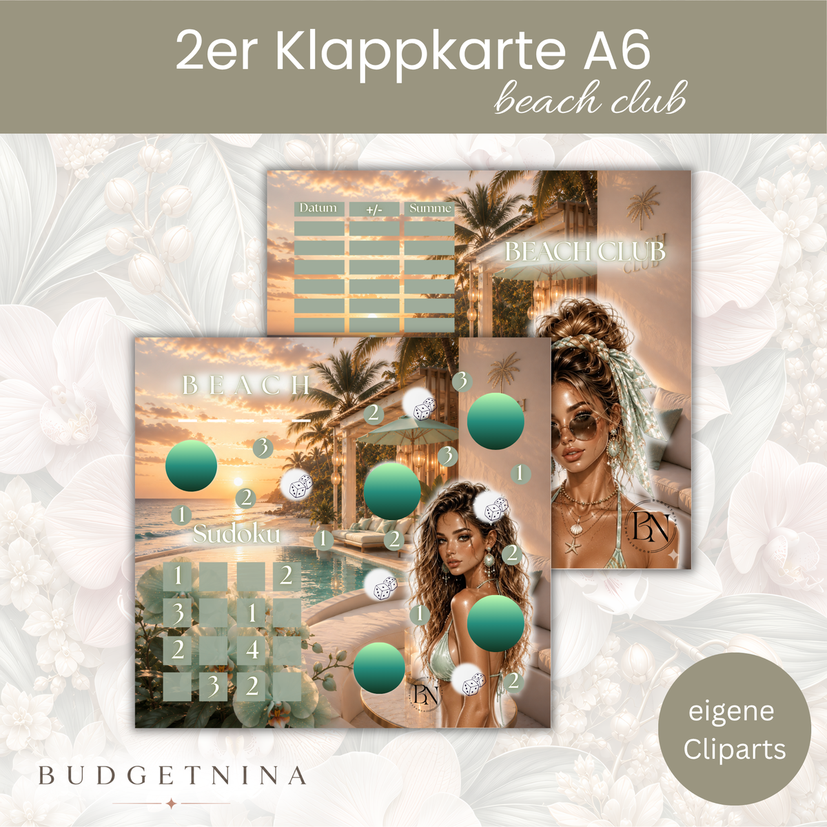 Beach Club 2er Klappkarte