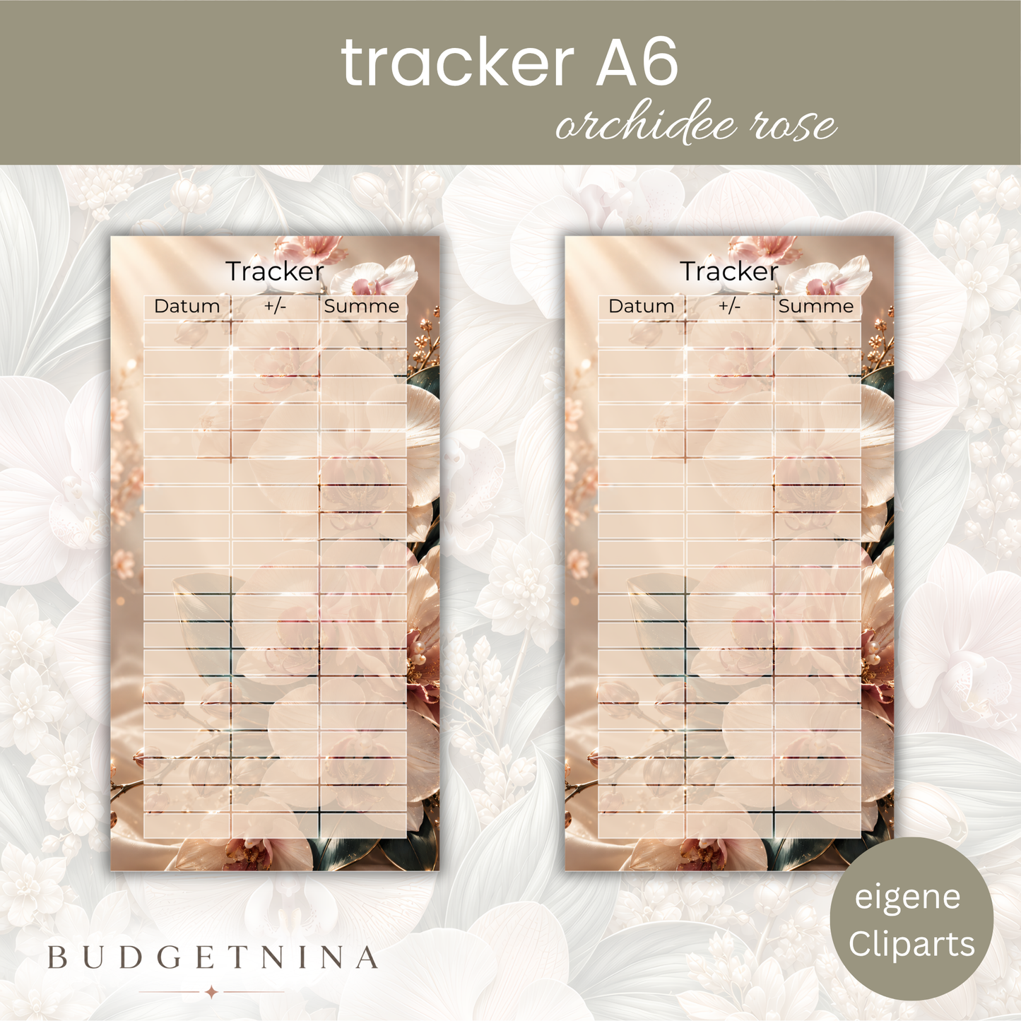 Elegante A6 Budget Tracker
