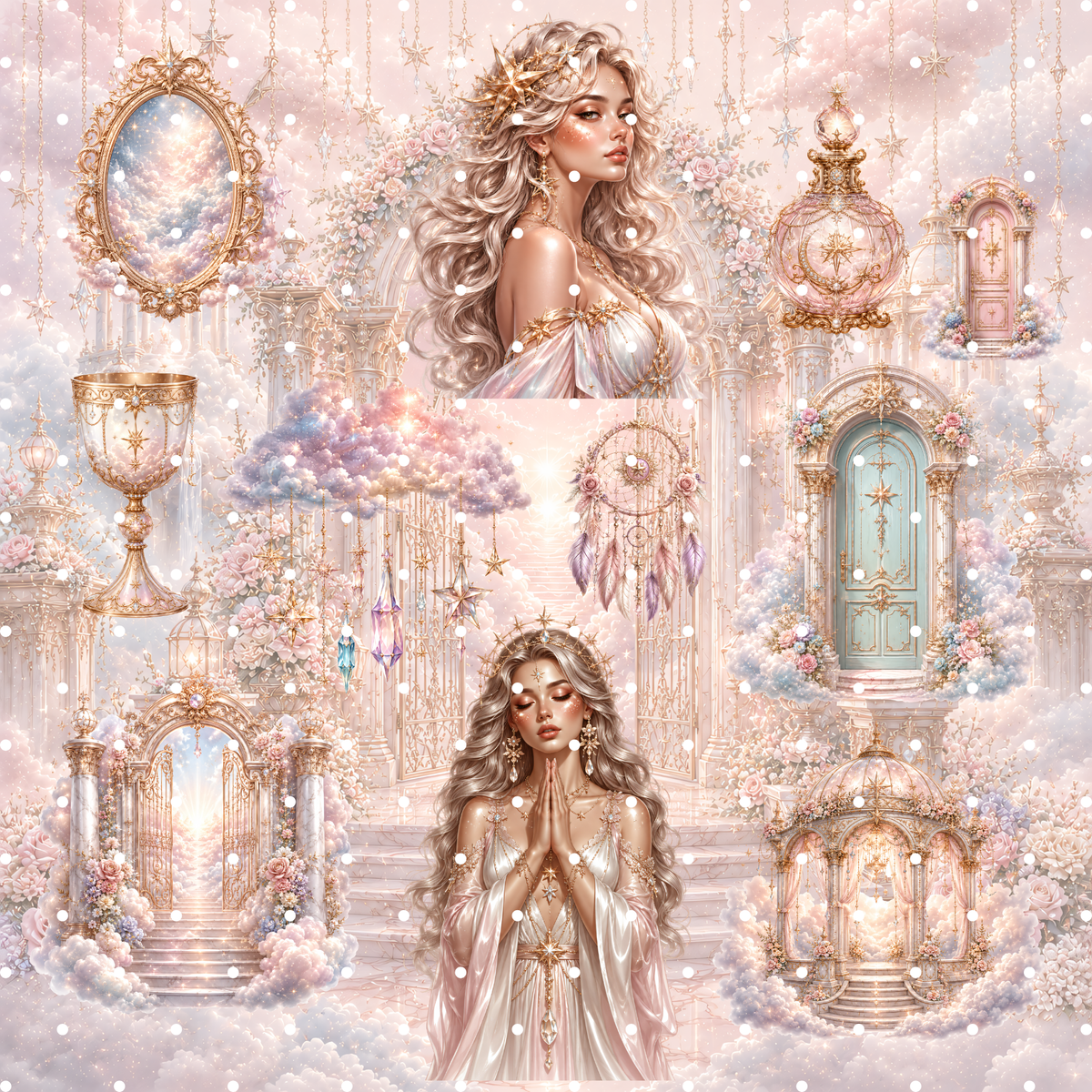 Heaven Wishes Clipart Set - 38 PNG Himmel & Engel