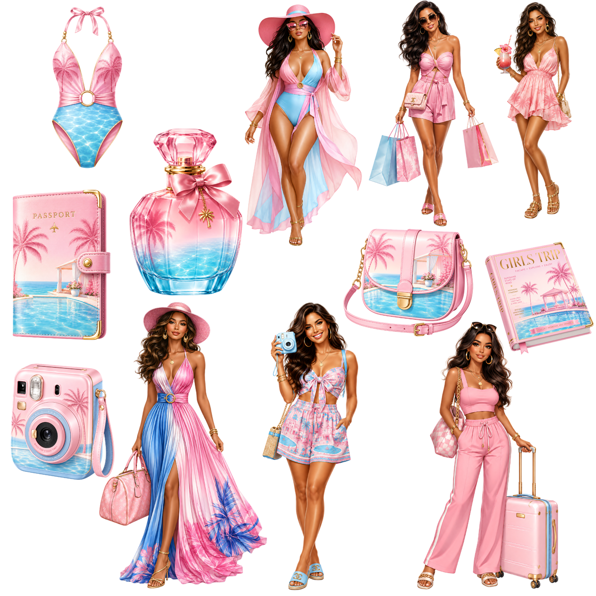 Girls Trip – Clipart Set (79 PNG)