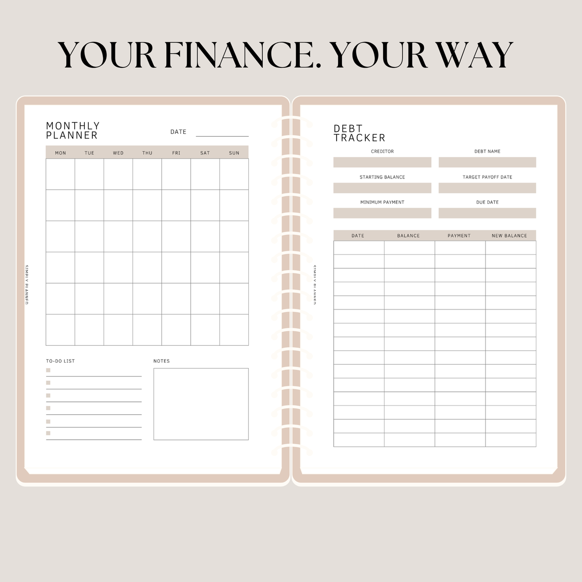 A5 cozy Budget Planner