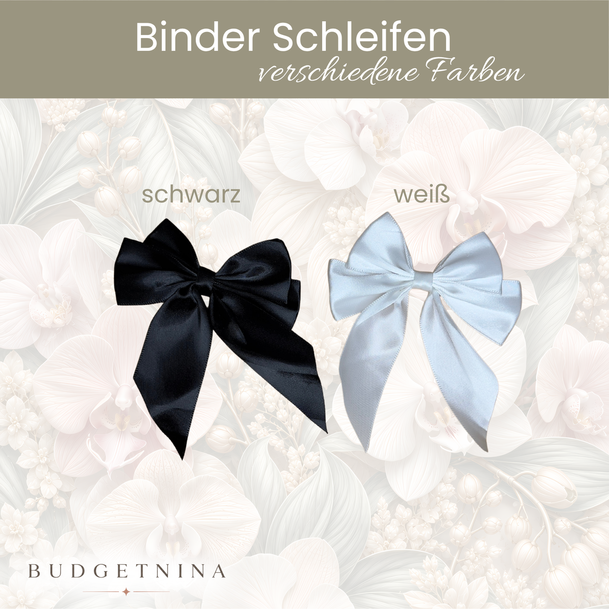 Binder Schleifen - mit großer Büroklammer