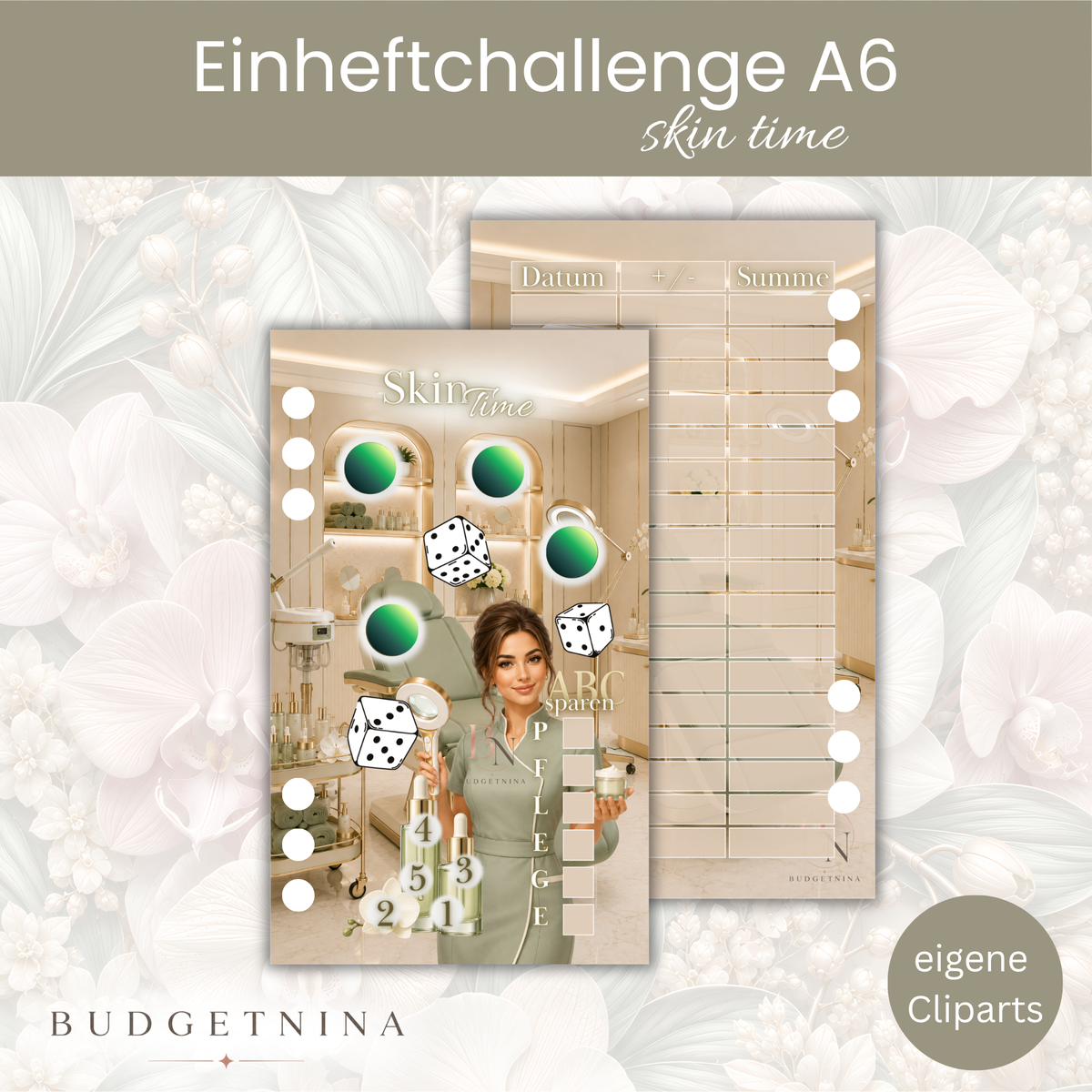 Einheftchallenge "Skin Time" – Kompakte Beauty Sparchallenge