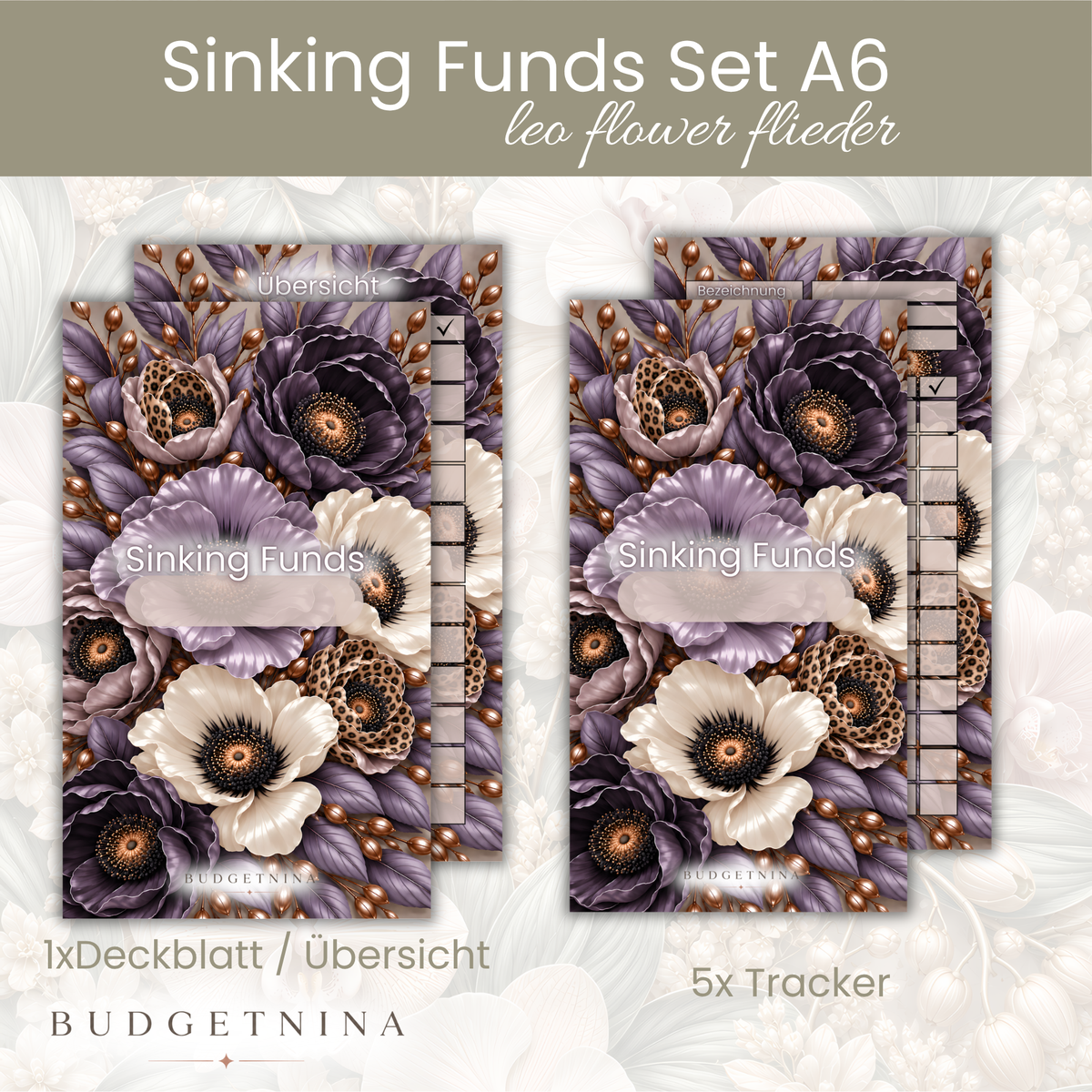 Sinking Funds Set A6 - Leo flower lieder