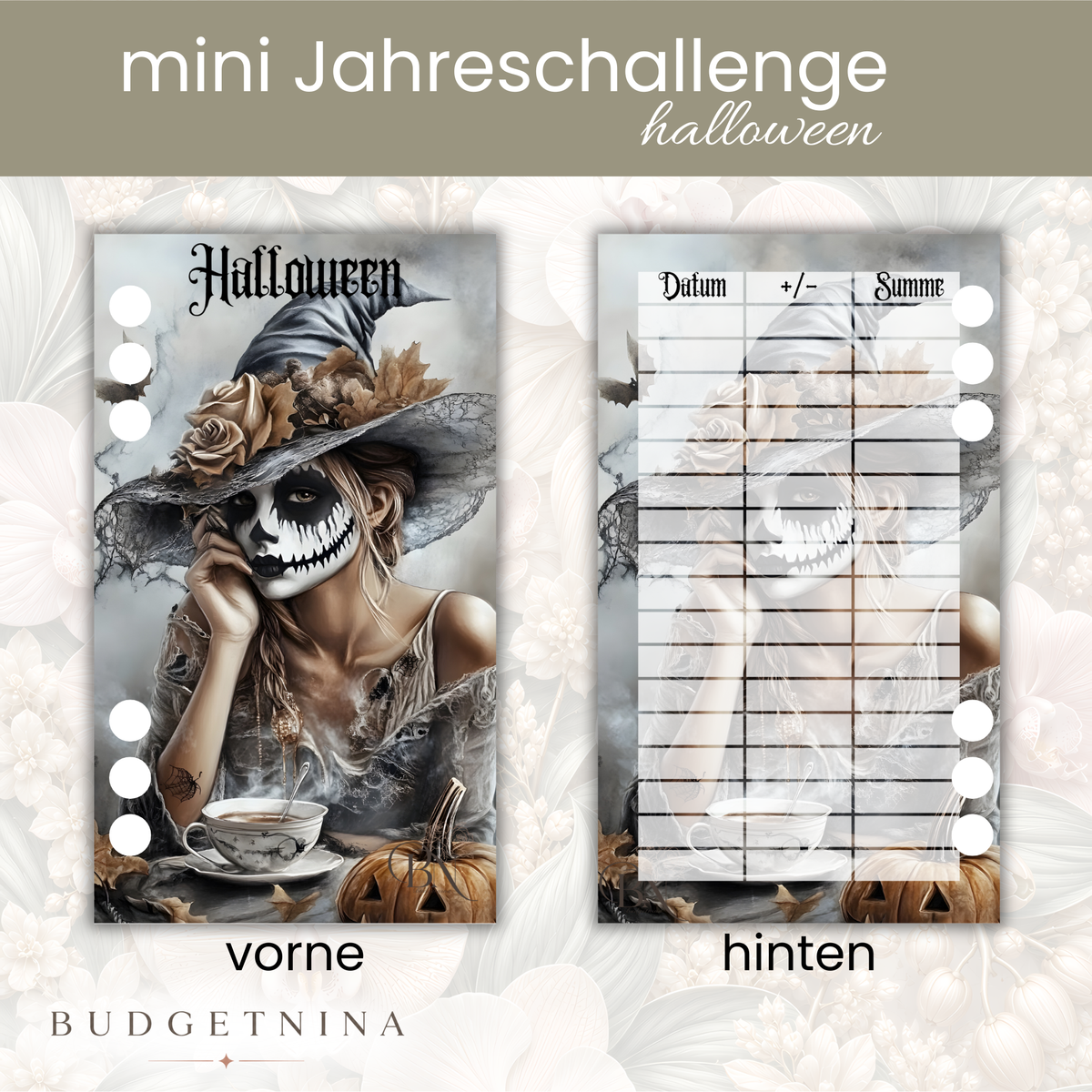 A6 Mini Jahreschallenge Halloween