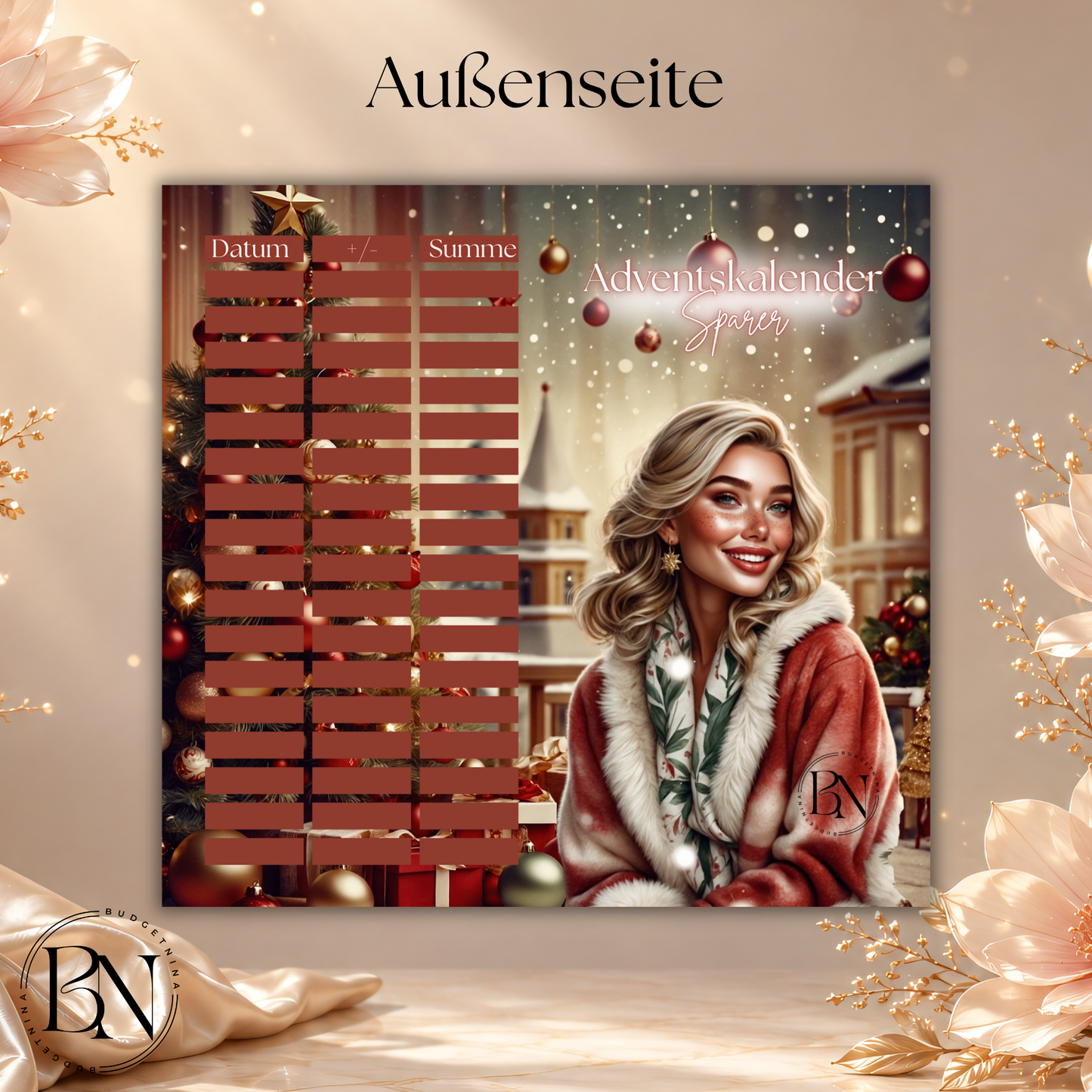 Adventskalender sparer - 2er Klappkarte