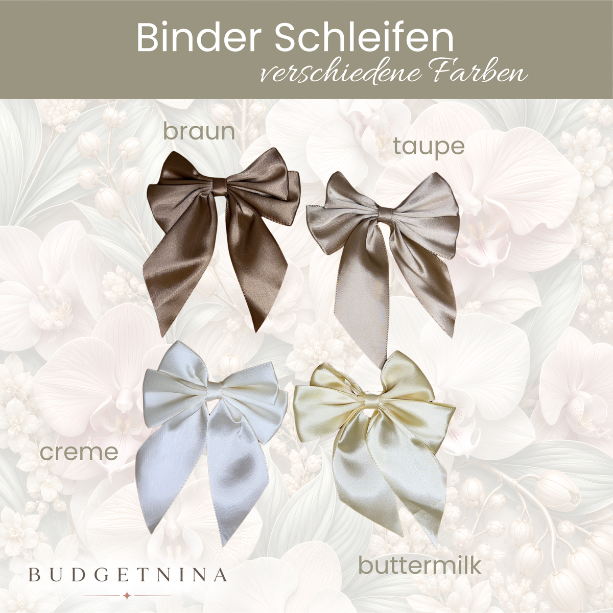 Binder Schleifen - mit großer Büroklammer