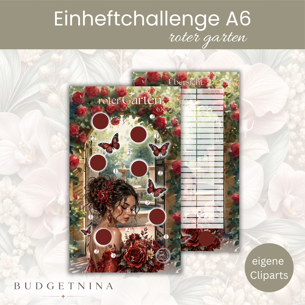 Roter Garten - A6 Einheftchallenge