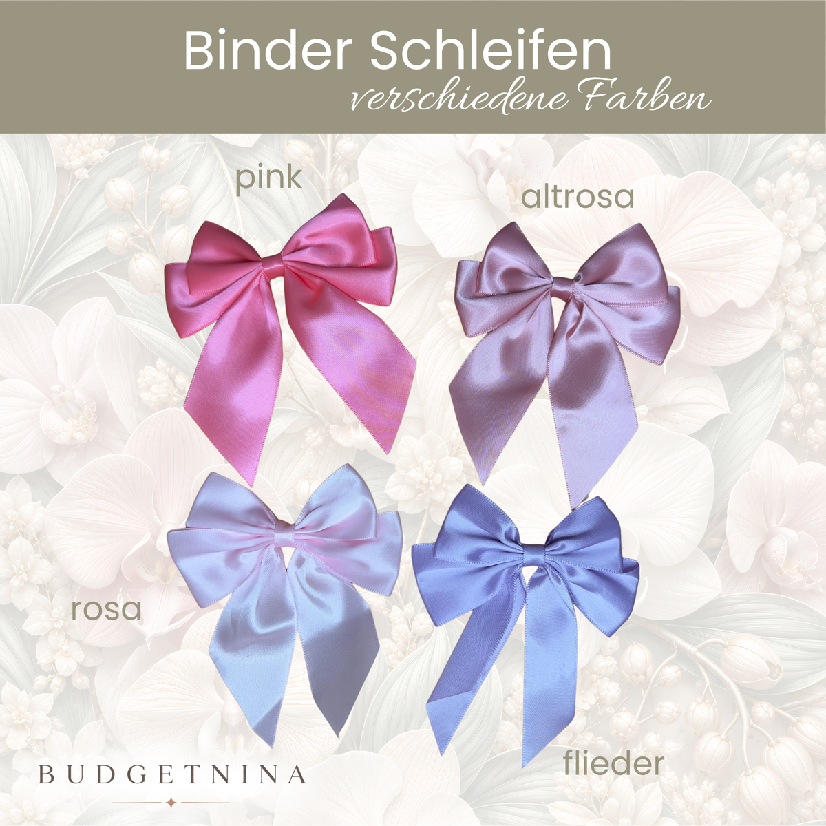 Binder Schleifen - mit großer Büroklammer