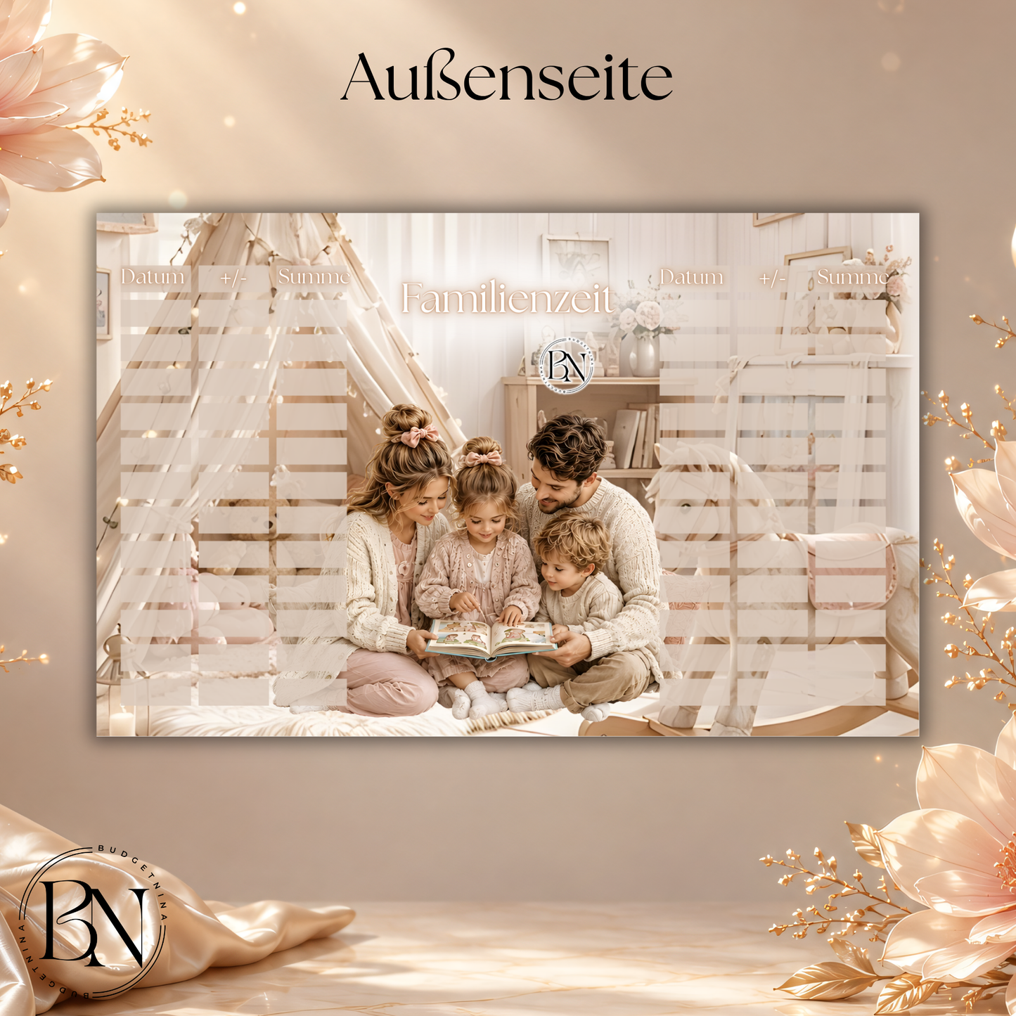 Familienzeit - 3er Klappkarte