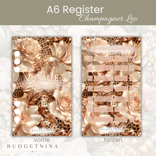 Champagner Leo – 4er Register Set A6