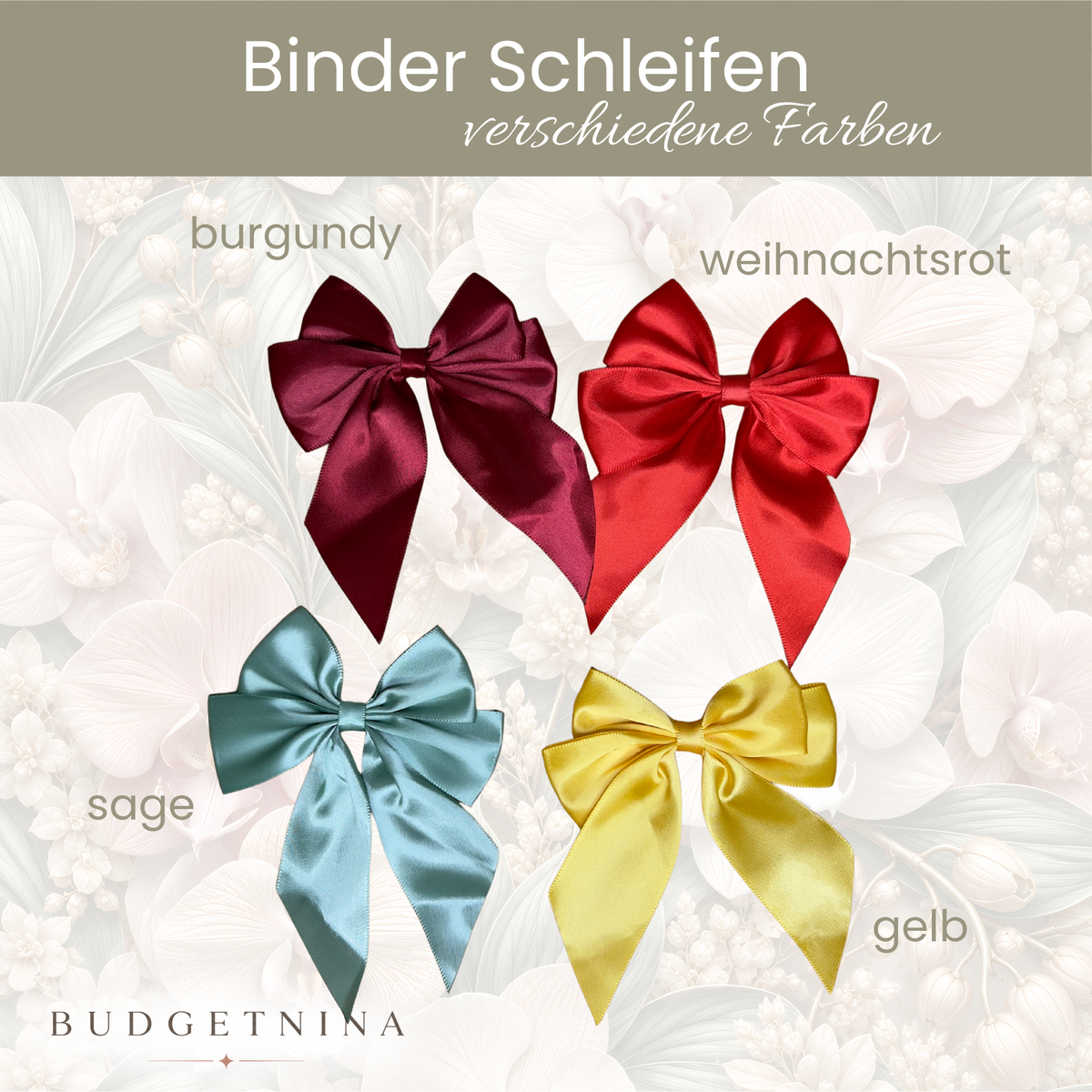 Binder Schleifen - mit großer Büroklammer