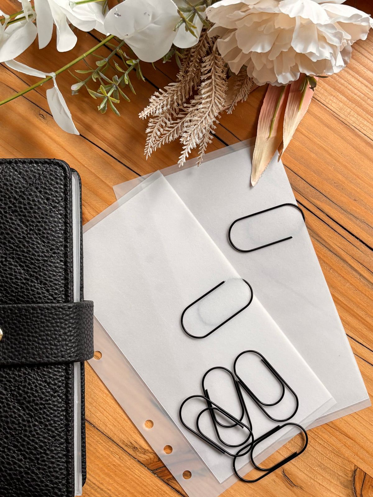 Große Büroklammern – 5er Set in Schwarz, Roségold oder Gold | Budget Binder & Cash Stuffing Accessoires