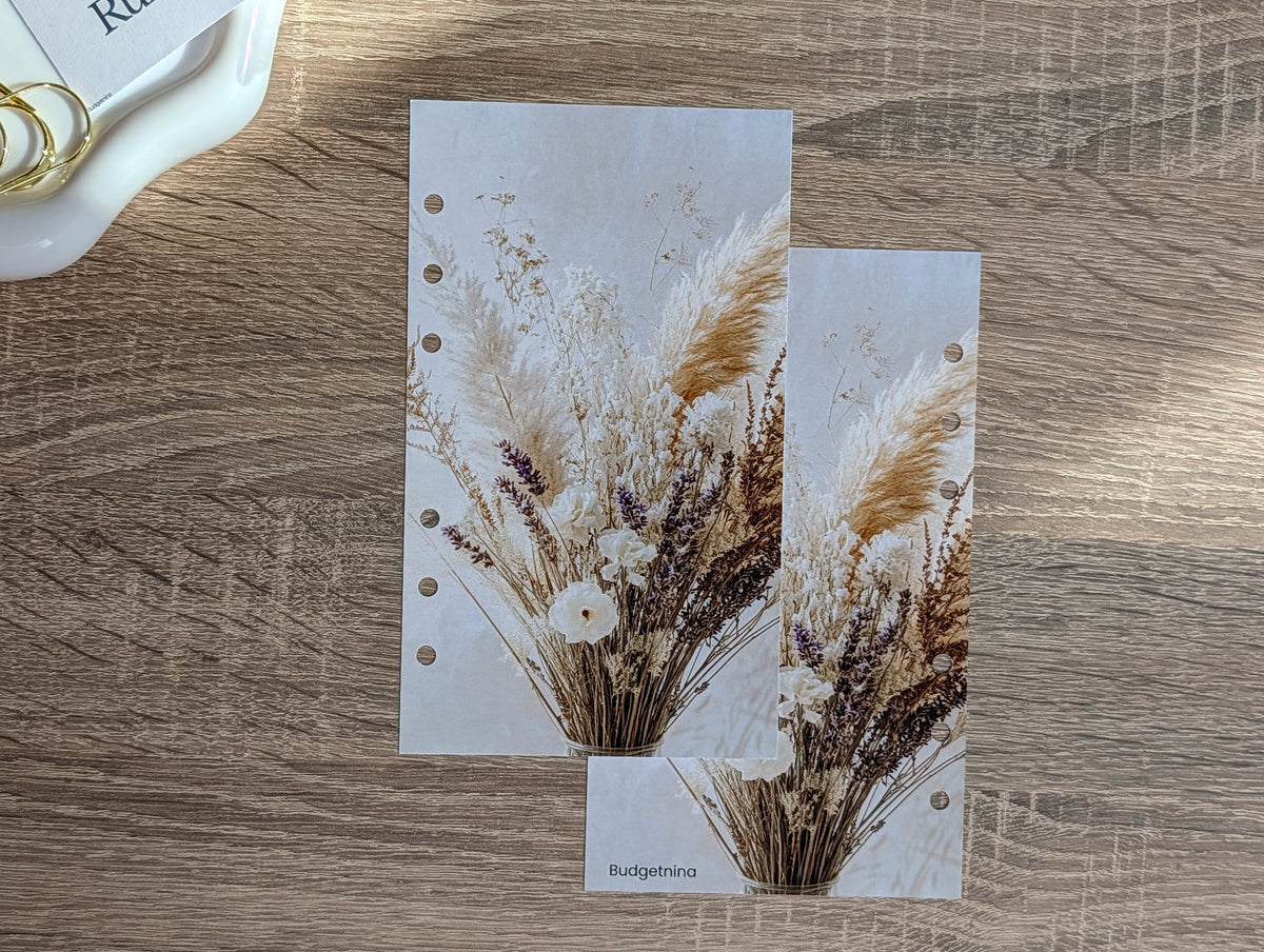 A6 Dashboard Boho Trockenblumen