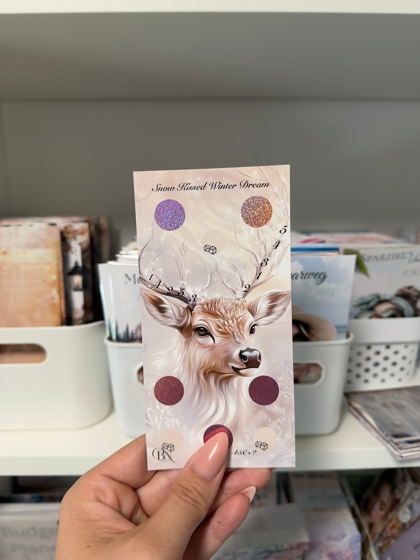 Einzelchallenge Snow Kissed „Deer“ | Sparchallenge | Budget Binder Zubehör