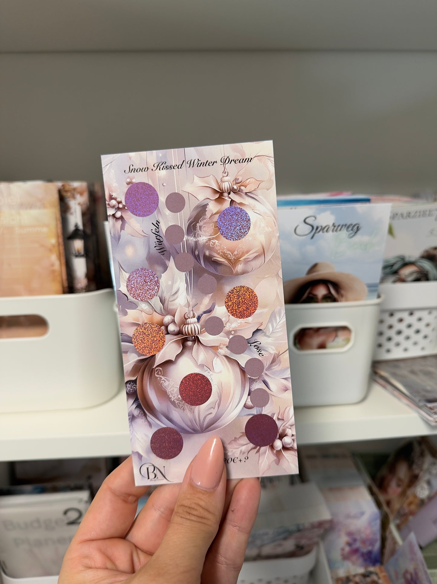 Einzelchallenge Snow Kissed „Kugeln“ | Sparchallenge | Budget Binder Zubehör