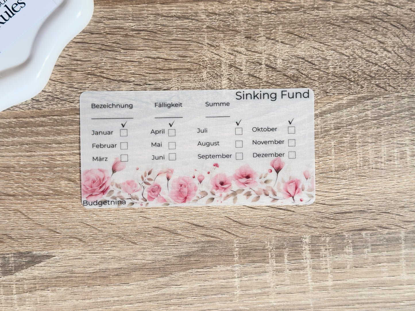 Sinking Funds Dashboards/Inlays A6