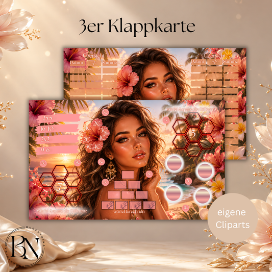 Summer Vibes - 3er Klappkarte