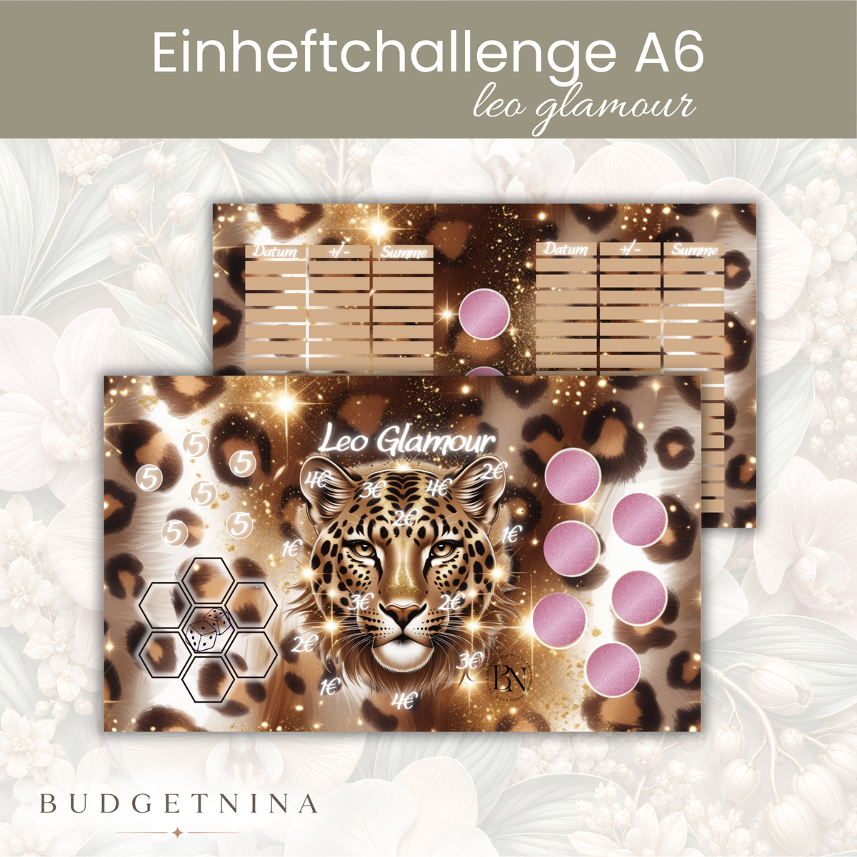 Leo Glamour  - Einheftchallenge A6 B -Ware