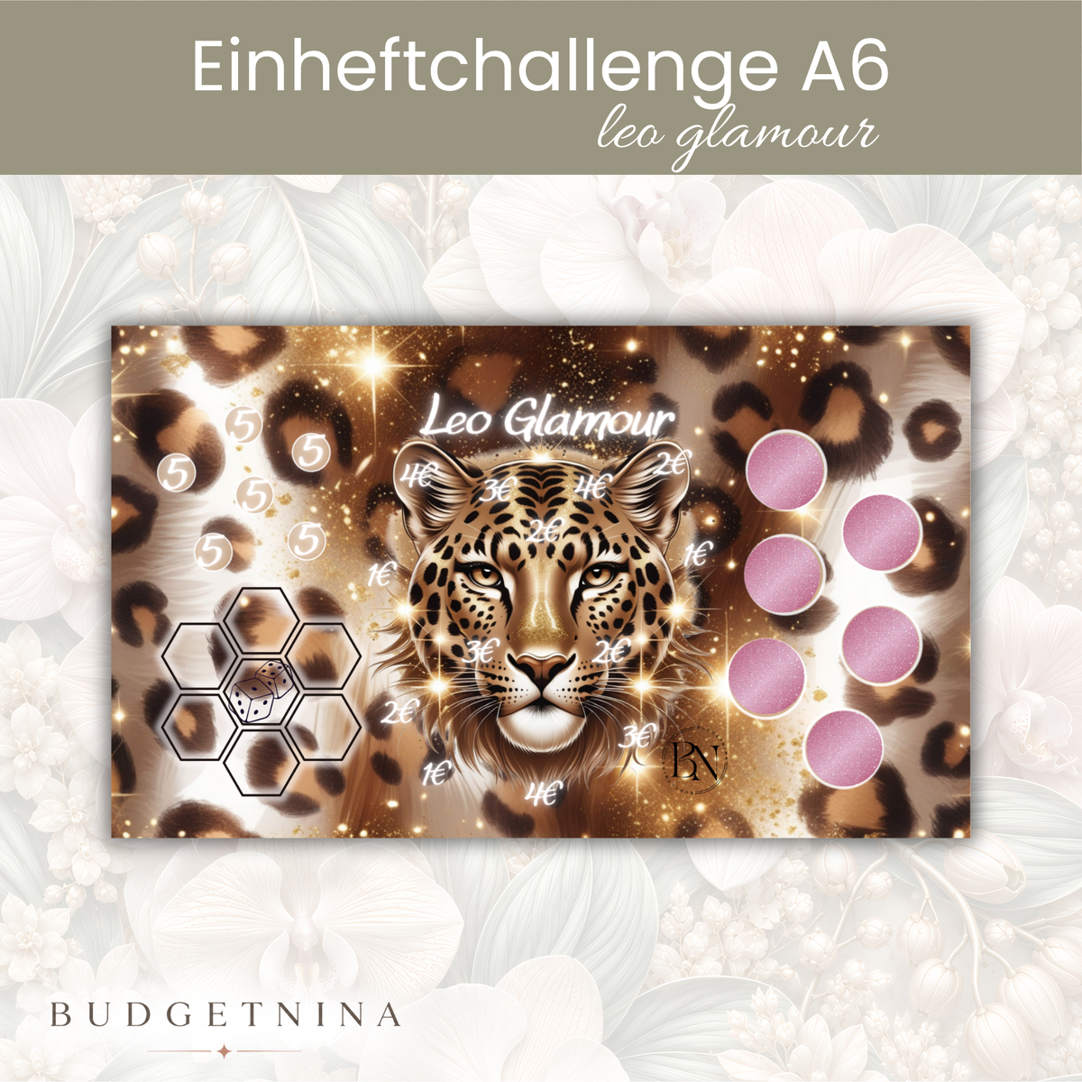 Leo Glamour  - Einheftchallenge A6 B -Ware