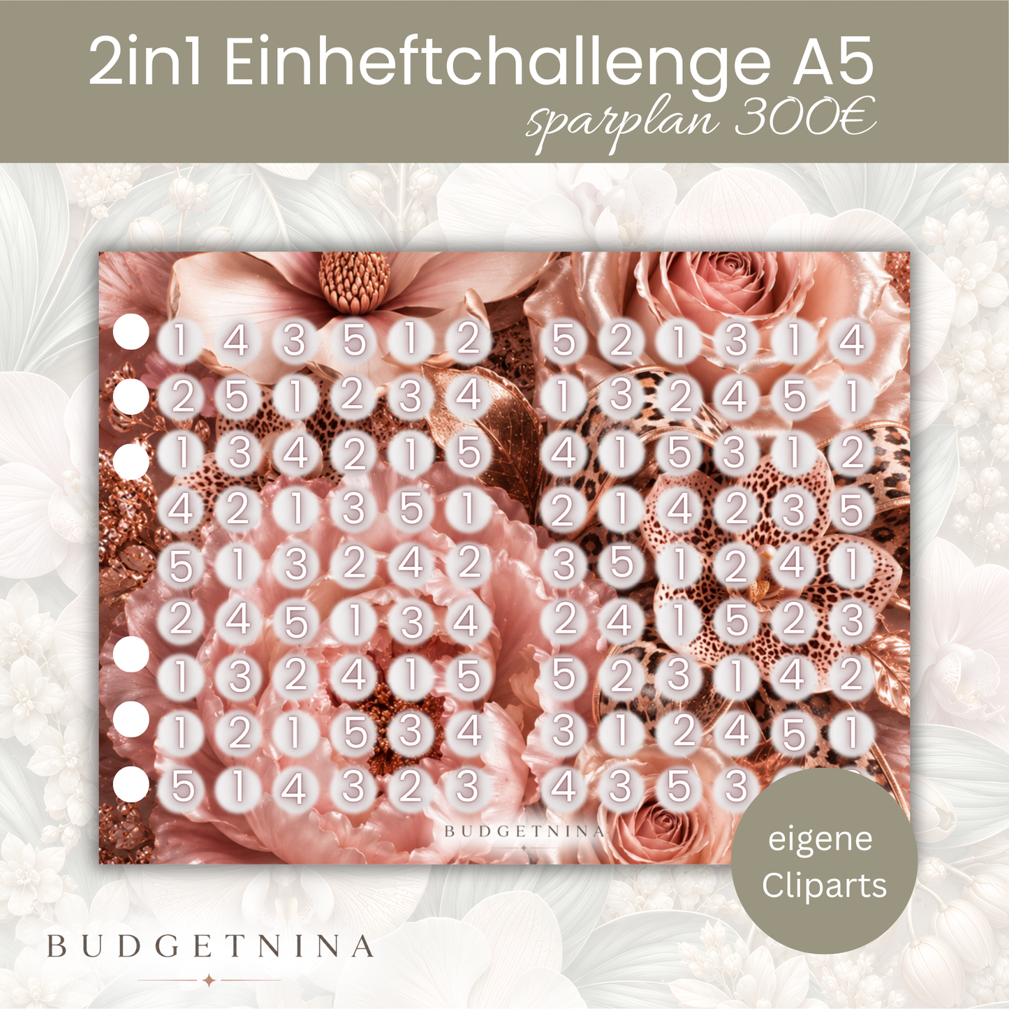 Sparplan 300€ - 2in1 Einheftchallenge A5