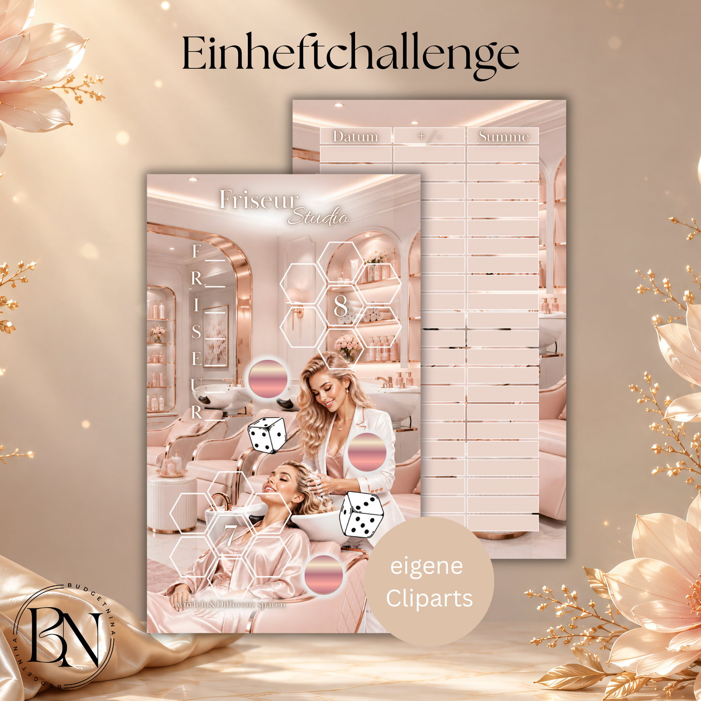Einheftchallenge "Friseur Studio" – Kompakte Beauty Sparchallenge