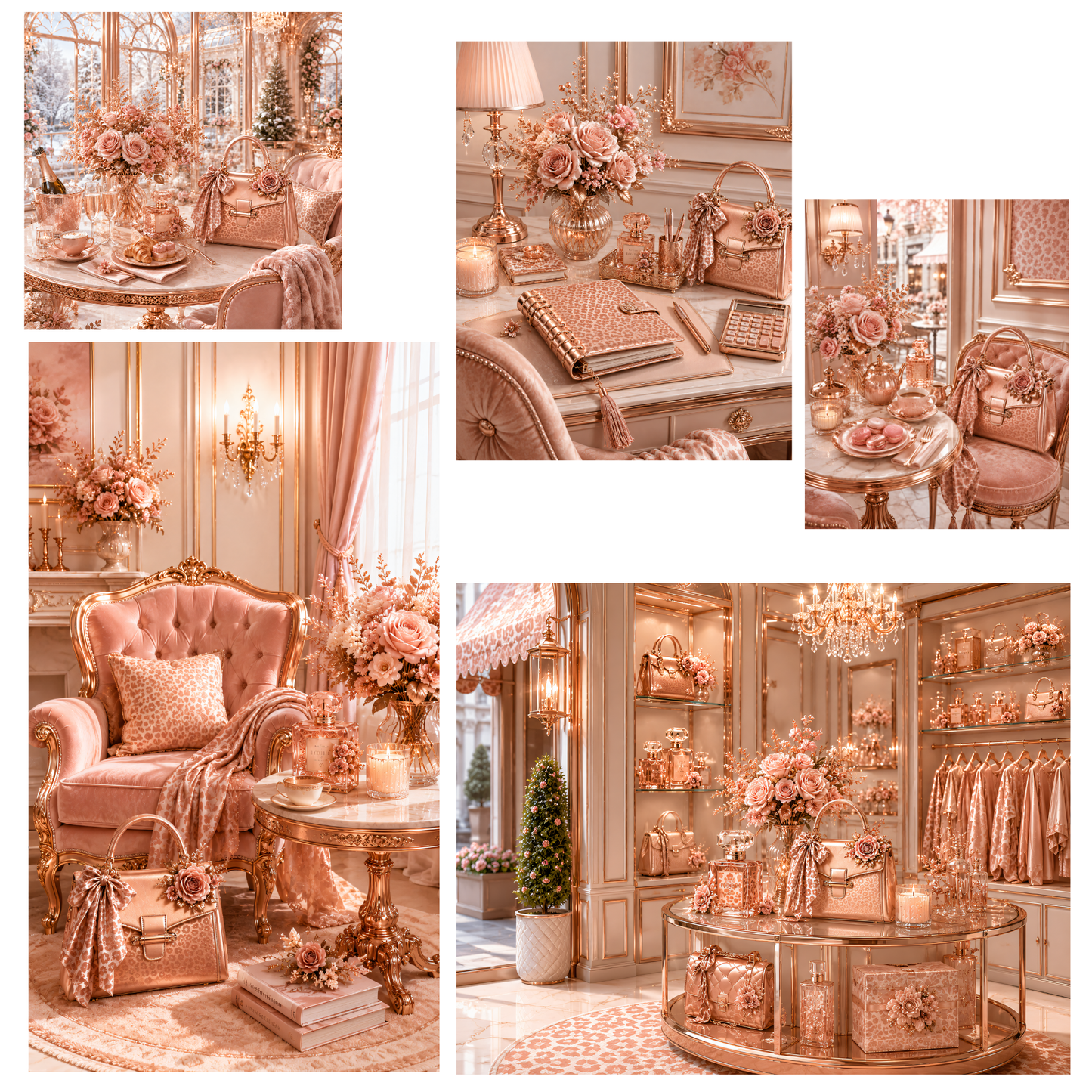 Roségold Leo – Digitales Clipart Set