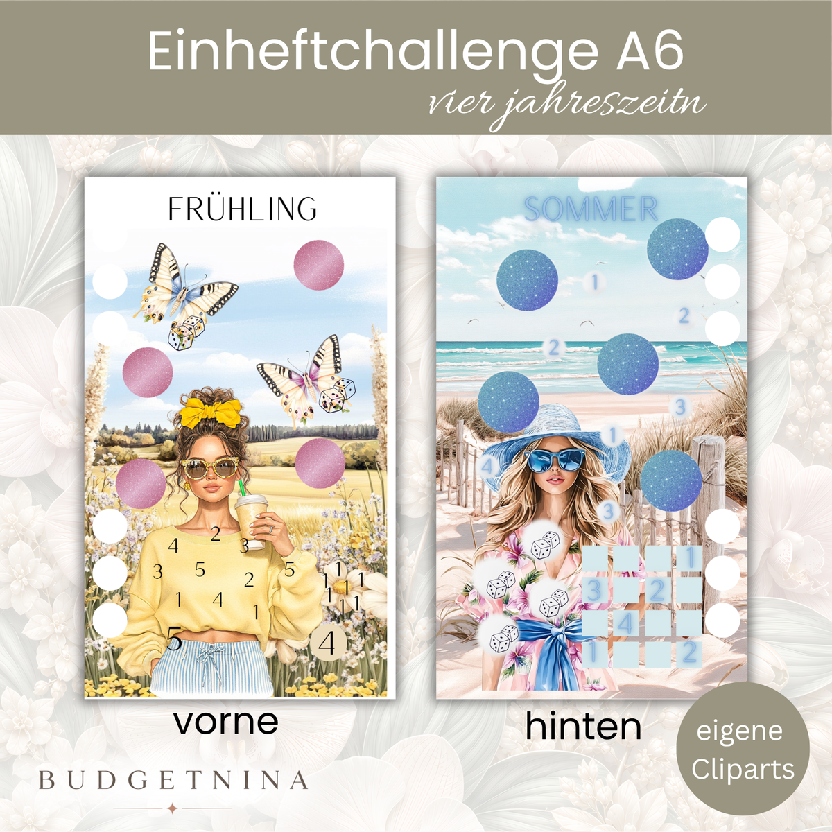 Vier Jahreszeiten Einheftchallenge inkl. Dashboard