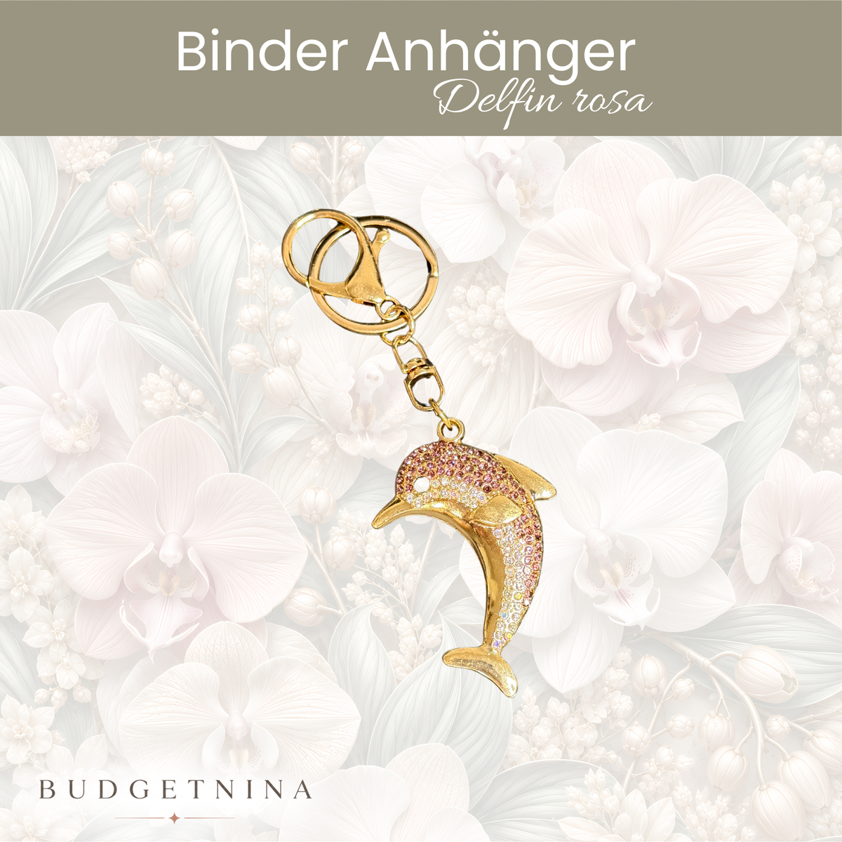 Binder Anhänger Delfin rosa