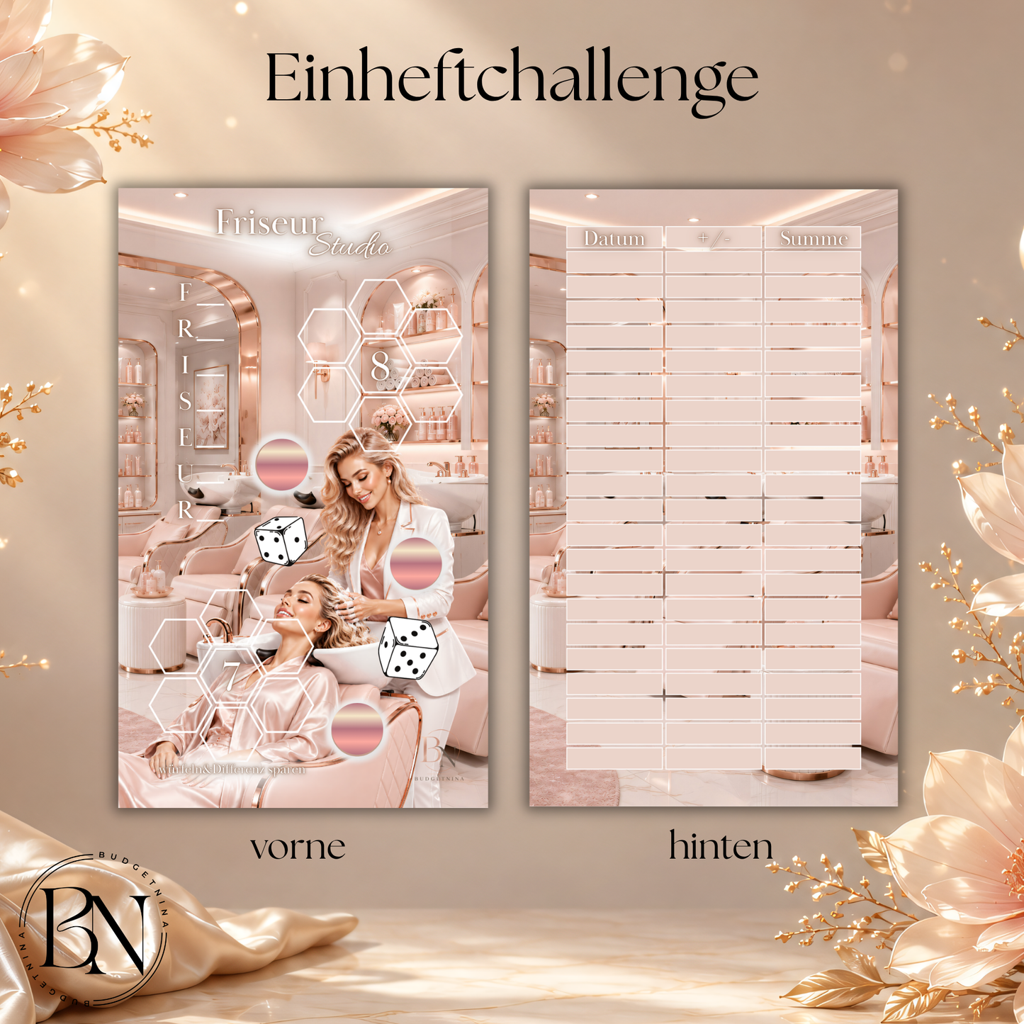 Einheftchallenge "Friseur Studio" – Kompakte Beauty Sparchallenge