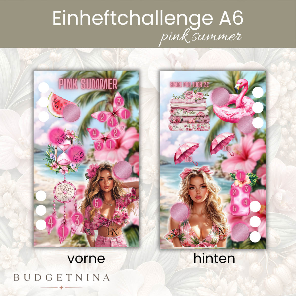 Pink Summer - Einheftchallenge A6