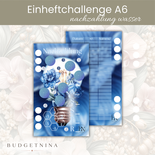 Nachzahlung Wasser - Einheftchallenge A6