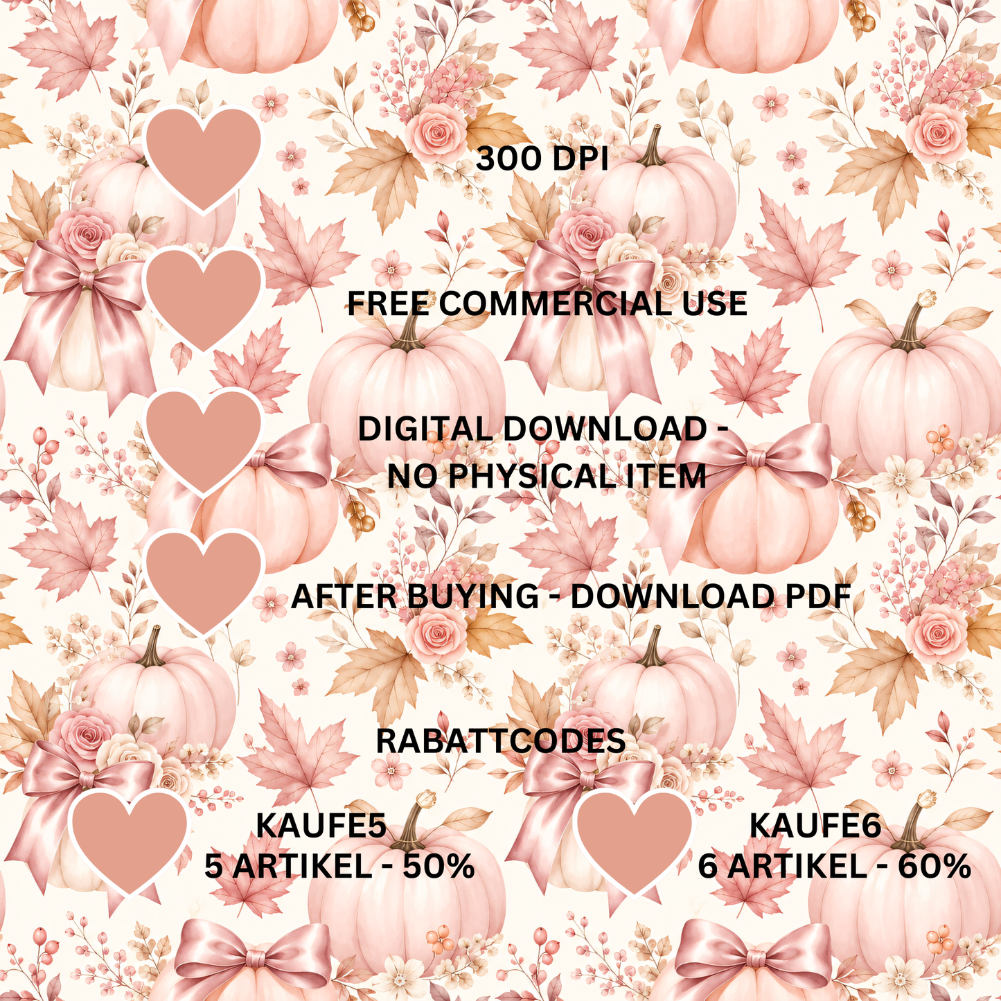 Pink Lovely Autumn Clipart Mega-Set – 102 süße Rosa Herbst PNGs (300 DPI)