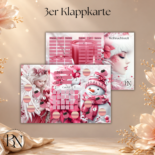 Weihnachtszeit 3er Klappkarte