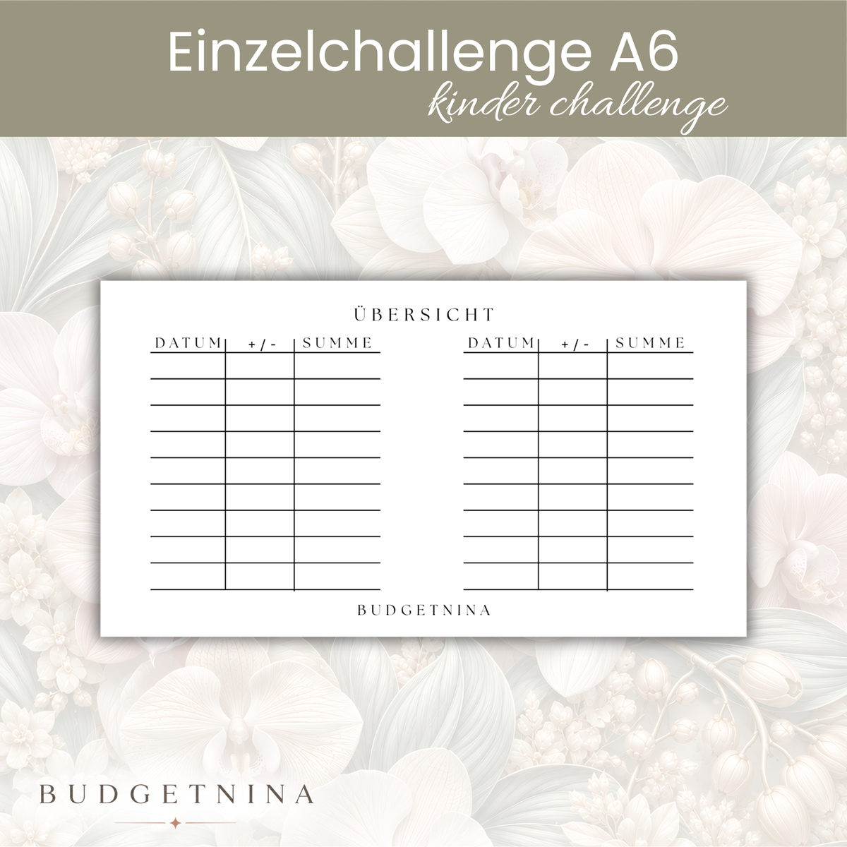 Kinder Challenge A- A6 Einzelchallenge