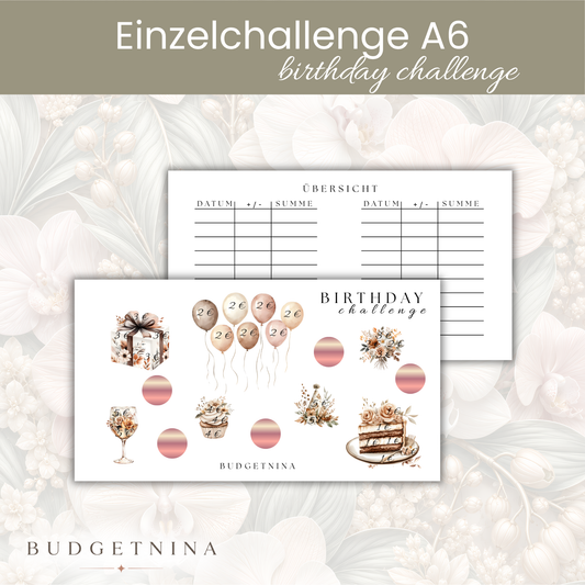 Birthday Challenge  - A6 Einzelchallenge