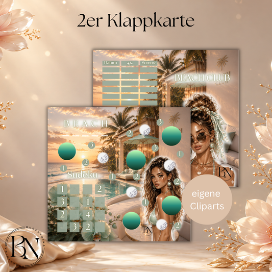 Beach Club 2er Klappkarte