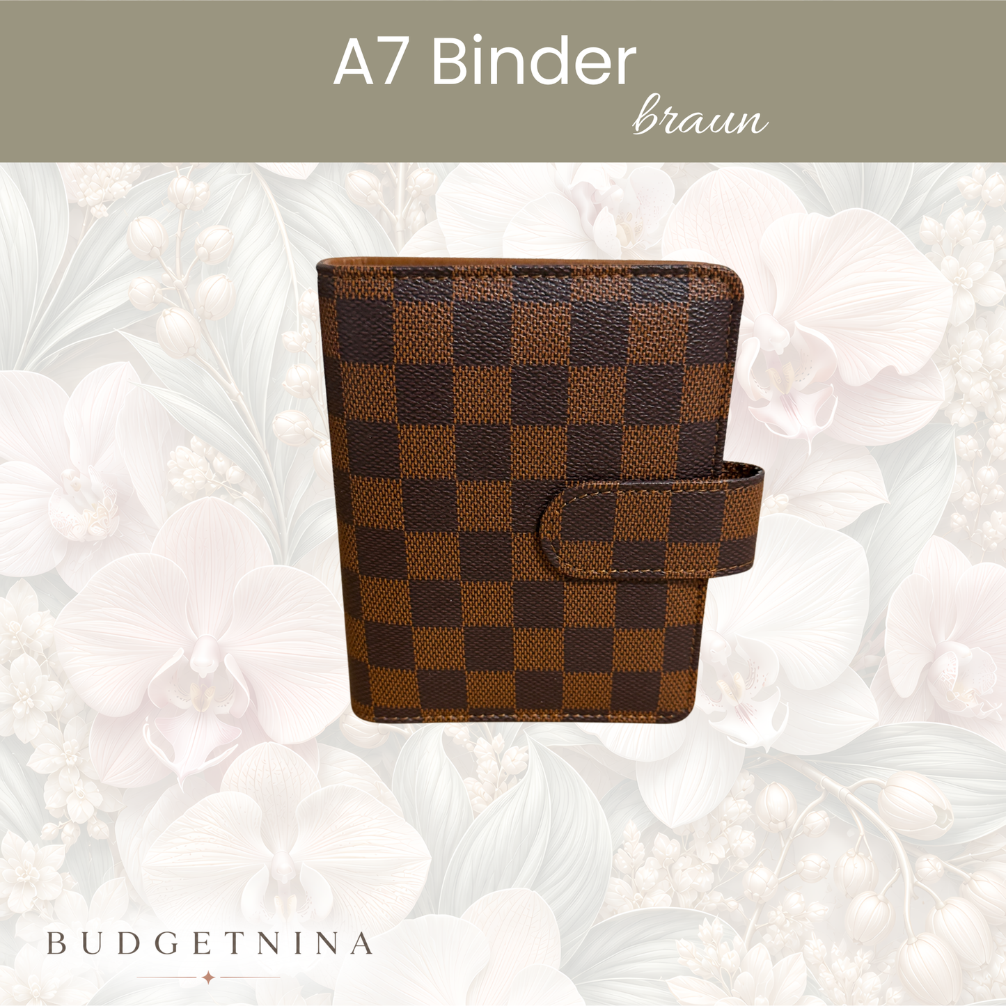 A6 & A7 Binder "Karo" - goldene Hardware