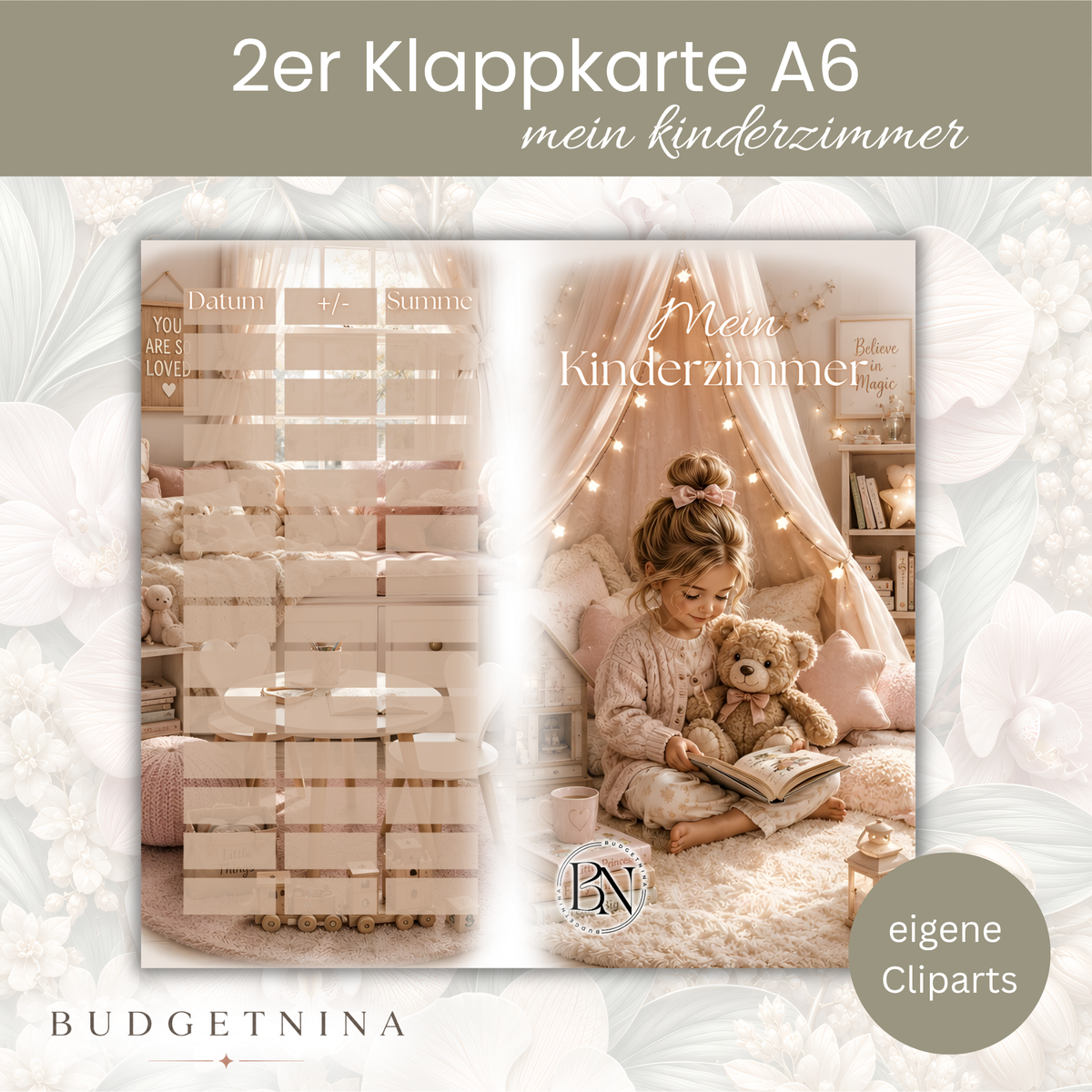 Mein Kinderzimmer - 2er Klappkarte